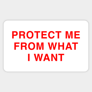 PROTECT ME FROM WHAT I WANT Sticker